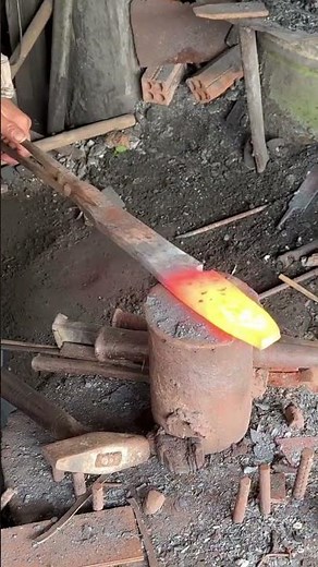 Making A Big Sword Out Of Spring Leaf Full Process #amazingkkdaily