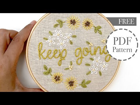 Easy embroidery letters - Free pattern