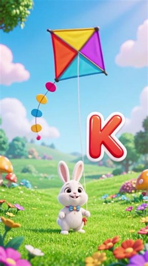 Learn K L M N O 🔤🪁🦁🌙🍊| Fun ABC Song for Kids #shorts #kidsvideos #nurseryrhymes #babysongs #kidsson