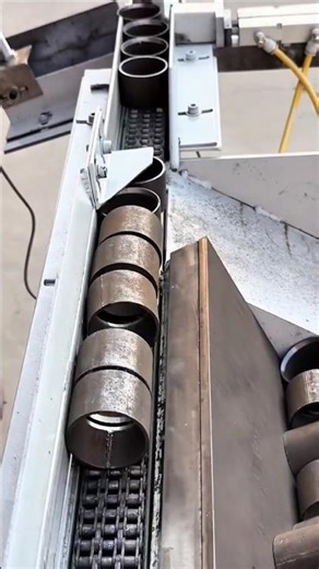 Automatic Steel Pipe Ring Feeder Machine #factory #automation #shorts