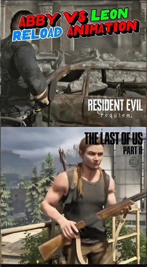 Abby Vs Leon Reload Animation 🔫 🔥 #shorts #lastofuspart2 #residentevilrequiem
