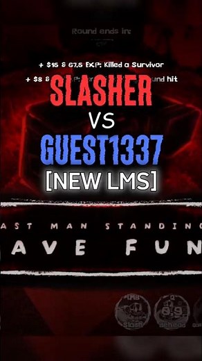 NEW OFFICIAL GUEST 1337 VS SLASHER LAST MEN STANDING [LMS] (SNEAK PEAK) #forsaken #roblox #shorts