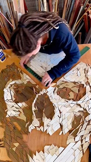 They make it look so easy and fast tense sped up reels …but it takes patience and crafts(wo)manship to make this beautiful reclaim wood mosaic skull by @junksaw !! This needs to be in my house and on my wall ….!! . . #odmosaic #reclaimedwoodart #nebraskaartist #omahaartist #omahaart #reclaimedwood #geometricwoodart #recycledart #reclaimedart #geometricart | Yasha Young Projects