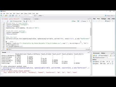 R - Friedman post-hoc: Wilcoxon test