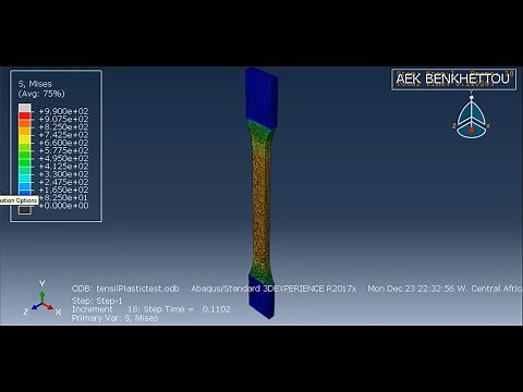 tensil test using abaqus #3 : Elastic Plastic analysis