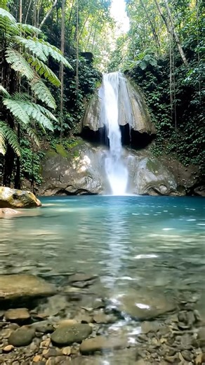 Tropical Waterfall Paradise 🌿💧 | Relaxing Jungle Pool 4K #shorts