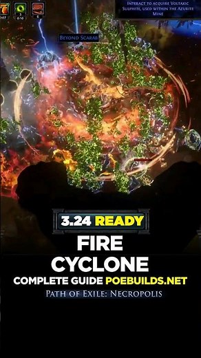 [POE 3.24] FIRE CYCLONE COMPLETE GUIDE - Poe Builds #shorts #pathofexile #poebuilds #poe