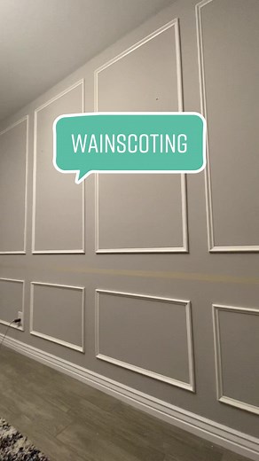 Accent wall wainscoting #diy #accentwall #wainscoting #boardandbatten #woodworking #transformation #beforeandafter