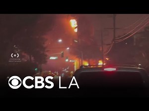 LA County firefighters extinguish large fire at La Habra tire shop