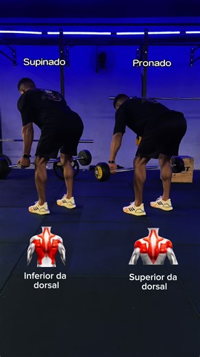 Diferença entre Pegada Supinada e Pronada na Remada