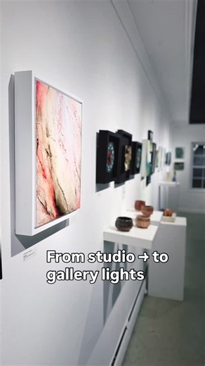 OPENING RECEPTION at the Northville Art House last night. What a beautiful “small works” exhibition. I have two pieces on exhibit. “Becoming” and “What The Sea Tried To Hold”. My aqua-blue, textured abstract won third place. 🥰 What a nice surprise! Congratulations to everyone. What a gorgeous show. Stop by if you are in the area. The show runs through December 18th. | Studio Muse