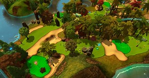 Daft sci-fi golf resort management sim GolfTopia enters Steam early access next week