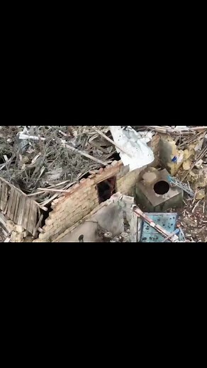 Demolition Process of a Brick Structure in Action