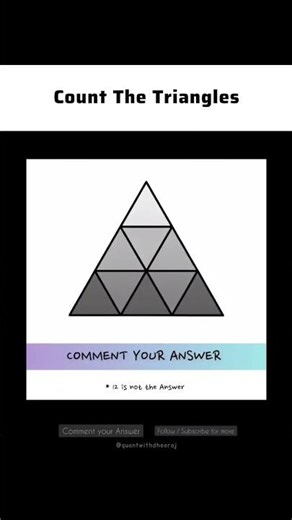 🔺How many Triangles can You Count ? -Figure Counting Challenge #triangle #puzzle #maths