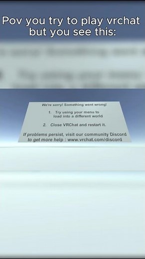 Error in vrchat