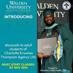 24 reactions |  Exciting News for Adult Learners!  Walden...