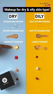 30K views · 293 reactions | We've created a simple chart to guide you on the best makeup for your oily or dry skin, along with the correct order to apply it! | Glamrs | Facebook