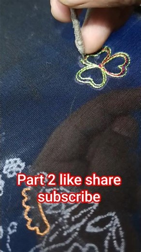 😱 Viral Aari Work Design You Must Try | Hand Embroidery Art 💖#art #aariwork #handmade#shorts#art