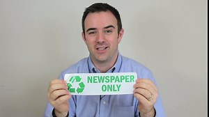 SmartSign - U9-2382-ND_7x10 "Notice - Out Of Service" Label | 7" x 10" Laminated Vinyl Black/Blue on White