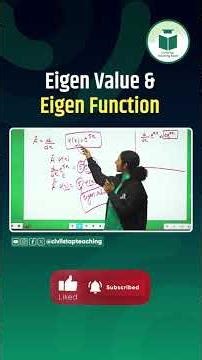 Eigen Value & Eigen Function 🔥 Easy Concept Explained