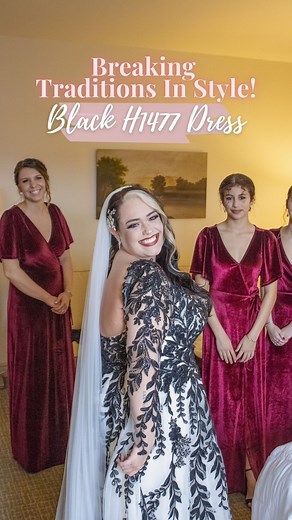 Moonlight Bridal on Instagram: "Breaking traditions in style🖤 Our real bride had everyone shook with her jaw-dropping black H1477 gown designed by us @moonlightbridal🌙✨ ⠀⠀⠀⠀⠀⠀⠀⠀⠀ Dare to stand out? Click the link in bio for more fab finds! #MoonlightBride @kellybandru bridal store @madelangelarochebridal . . . #moonlightbridal #weddingdress #2024bridetobe #2024bride #prettyweddingdress #weddingideas #futuremrs #weddingdressstyles #weddingdressgoals #weddinggoals #weddingtrends #yestothedress #