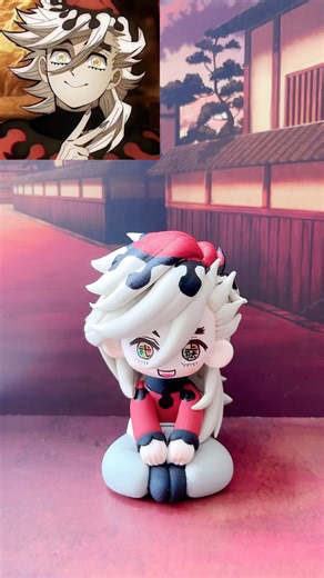 Handmade Cute Doma from Demon Slayer - Clay Art! 🔥#demonslayer #doma #clayart