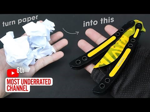 How to make Paper CS:GO Butterfly knife w/ FREE TEMPLATE