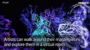 Tilt Brush lets you paint in 3D using virtual reality -- then walk around inside the masterpiece you've created. Credit: Vocativ | Animationboss.net