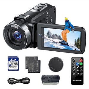 Campark 4K Video Camera Digital Camcorder 42MP Vlogging Camera for YouTube with LED Light Remote Control