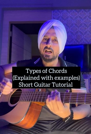 Types of chords(explained with examples) | Guitar Tutorial by Sanmeet Bagga