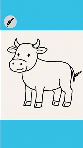 How to Draw a Stylized Cow A Minimalist, Easy and Simple for Beginners #lidoartworks