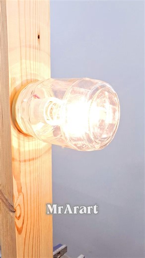 Turn a Simple Jar Into a Stunning Wall Lamp 💡😳 #shorts
