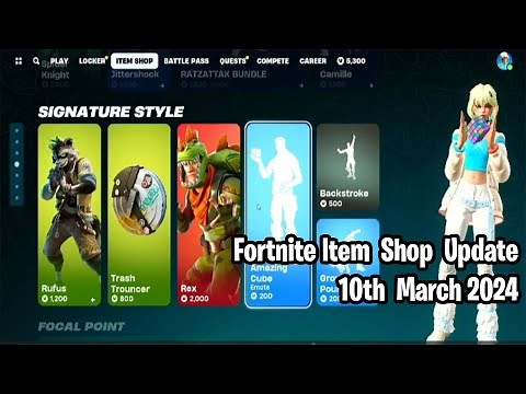 🦖 Fortnite Item Shop Update Today: March 10, 2024! Camille, Focus, Rex, and More! 💎