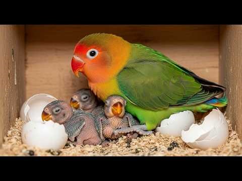 🦜 Day 0 to Day 40: Baby Lovebird Life Cycle & Growth in a Zoo Aviary (Wildlife Bird)