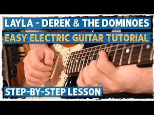"Layla" Electric Guitar Version - LEARN Hammer-on's Pull-off's Bends and MORE!