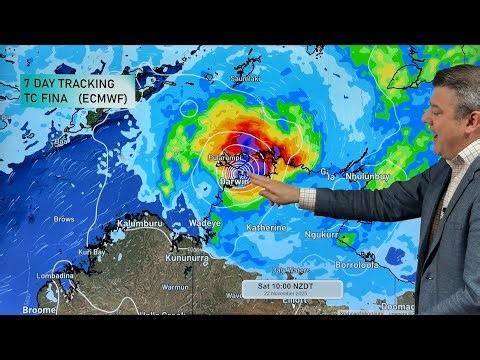 Oz: Top End's Tropical Cyclone Fina forms, as polar boundary bites in south