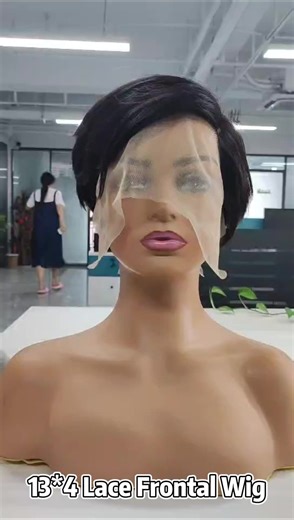 Short Curly Pixie Cut Wig Human Hair Brazilian Remy Human Hair Wig Machine Made for Black Women Short Layered None Lace Wig