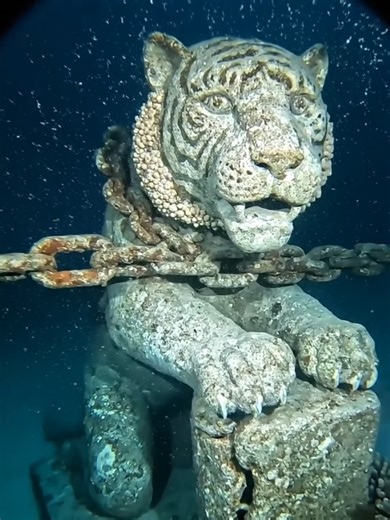 Chained Where No One Sees... Once a symbol of strength. Now frozen, chained, and forgotten beneath the sea. Whatever happened here… it was strong enough to break even a tiger. AI-assisted cinematic storytelling for artistic and entertainment purposes.##deepsea #underwateradventure #underwater #oceanmystery