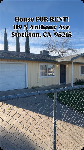 Sabrina 👩🏻‍💼 on Instagram: "🏡✨ HOUSE FOR RENT — EAST STOCKTON ✨🏡 📍 119 N Anthony Ave | Stockton, CA 🛏️ 2 Br /1 br 💸 $1,950 / month 🗓 Month-to-Month 🔑 $3,900 moves you in 🤍 Single-family home 🚗 Garage 🌿 Yard 🧺 Washer & dryer hookups — 📝 REQUIREMENTS: • Same income for 6+ months • 2.5x the rent • Valid ID + SSN / ITIN • No credit needed ✨ • First-time renters welcome • Money ready please 💼 📲 Text Sabrina 👉 209-373-5211 ⏰ First come, first served 🏠 If ready — same-day move-in pos
