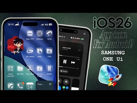 iOS26 STYLE GLASS EFFECT APP ICONS ON SAMSUNG ONE UI (ANDROID)