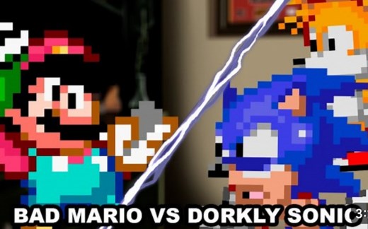 Mario Vs Dorkly Sonic (Bad Day Cover) Mario Madness V2 FNF
