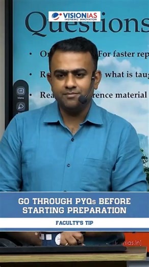 4K views · 16 reactions | Go Through PYQs Before Starting Preparation #PYQ #PreviousYearQuestions #UPSC #UPSCPrep #IAS #CivilServices #ExamStrategy #StudyTips #SmartLearning #Education #Learning #UPSCStrategy #Students #Success " | Vision IAS | Facebook