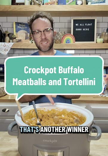 Crocktober: Buffalo Meatballs and Tortellini Recipe