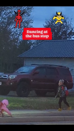 Here's a clip of Brady's Deadpool dance. He was practicing at the bus stop #nsync #deadpoolVSwolverine #buststop #byebyebye | Kat Nachreiner