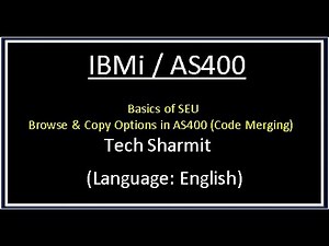 IBMi (AS400) - SEU Browse & Copy options | rpgle programming tutorial | as400 for beginners English