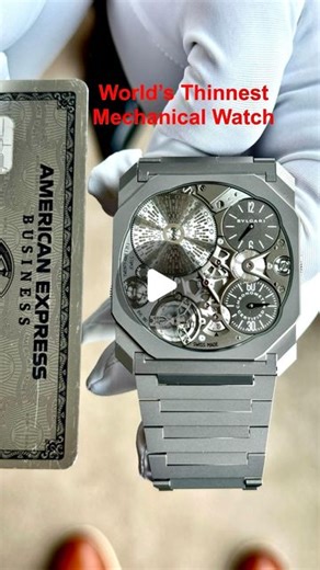 Zadok Jewelers Watches on Instagram: "What’s thinner?… A Platinum Amex or Bulgari’s new Octo Finissimo Ultra? 💳⌚️🤷🏻‍♂️ WORLD RECORD BROKEN AGAIN by Bulgari TODAY at Watches & Wonders 2024🏆💪 Bulgari just set a new world record today with the new Octo Finissimo Ultra, (re)claiming the new title of “Worlds Thinnest Mechanical Watch” at 1.7mm. We were one of the first at Watches and Wonders to see it in person and it didn’t disappoint. It’s also the thinnest chronometer-certified watch. The Oct