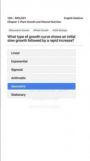 Understanding Geometric Growth in Plant Growth 12th Biology