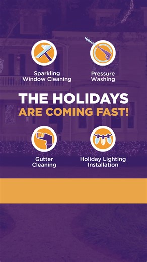 The holidays are coming fast! Get your home guest-ready with a Window Genie® complete holiday prep package. From sparkling windows to festive lighting installation, we handle the hard work so you can focus on what matters most. 🎄 Don't let prep stress dim your holiday spirit! Visit windowgenie.com to schedule your services today. #WindowGenie #Neighborly #HolidayPrep #HolidayLighting #WindowCleaning #PressureWash | Window Genie Atlanta GA Metro - Alpharetta GA