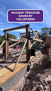 🚂 What a treat to see this in working order! This iconic part of Leicester's railway history has been rescued by a team of volunteers in Mountsorrel. | BBC Leicester