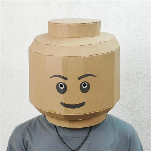 Lego Helmet Cardboard Template With Video Tutorial – Printable DIY Pattern for Costume, Cosplay, and Craft Projects - Etsy